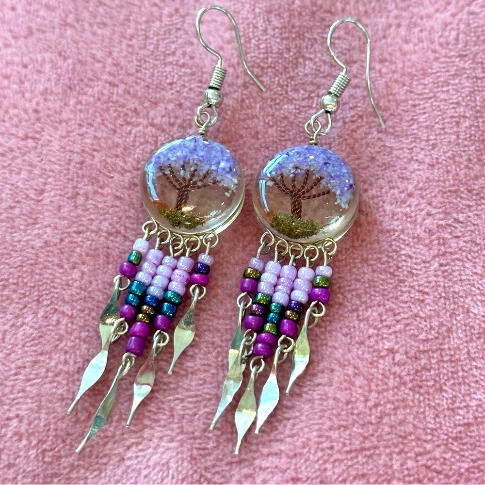 Handmade Tree Earrings from Peru